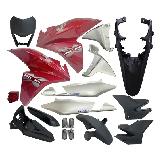 Kit Completo Carenagem C/ 19 Peças Moto Xre 300 Adesivado