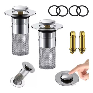Filtro De Pelo Con Tapón De Desagüe Para Lavabo De Baño, 2 U Filtro De Pelo Con Tapón De Desagüe Para Lavabo De Baño, 2 U