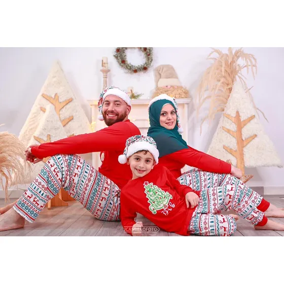 Pijamas De Navidad Familia Parejas Niños Navideña 