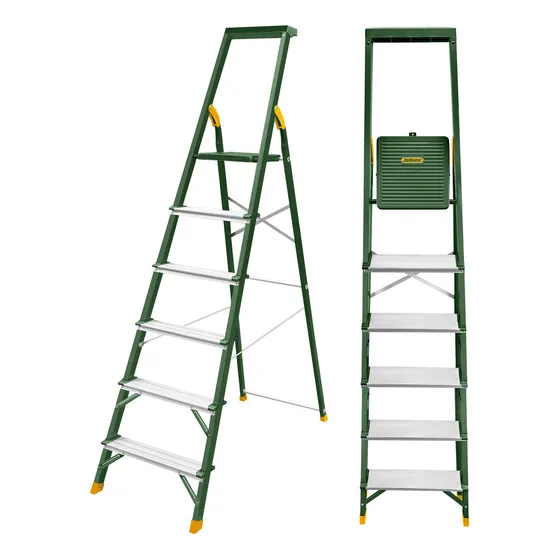 Escalera Aluminio 6 Escalones Jadever Jdld1h06 Color Plateado