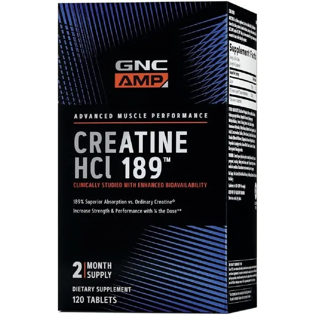 Creatina Hcl Gnc 120 Tabletas Sabor Neutro