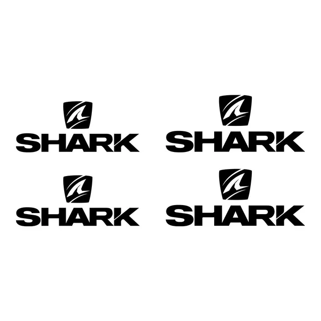 Adesivo Refletivo Capacete Shark Emblema Kit Com 4 Unidades