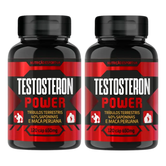 Kit 2 Suplemento Aumento Testosterona Maca Peruana 120 Cáp