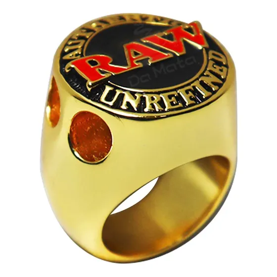 Anel De Ouro Raw Championship Ring C/ Suporte Médio Size 11