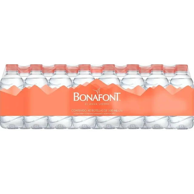Agua Purificada Bonafont 40 Pzas De 330 Ml C/u