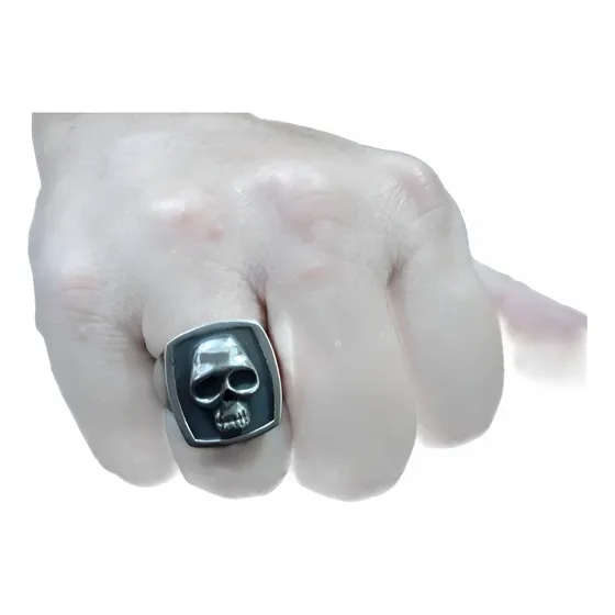 Fantasma Anel De Prata 925  Caveira