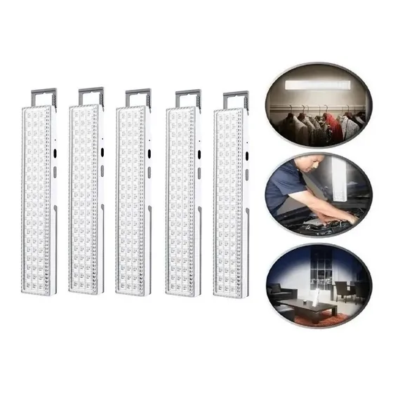 Pack X5 Lámparas Luz Led Emergencia Recargable 20hrs