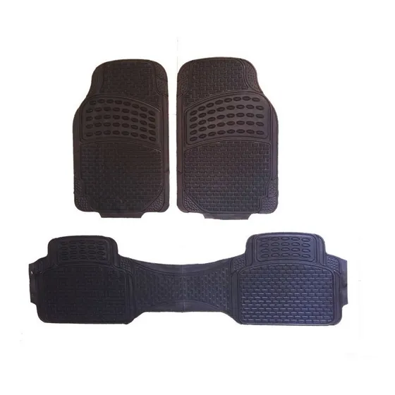 Juego Cubre Alfombra Universal Goma Pesada 3 Piezas Auto 4x4