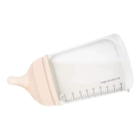 Mamadera Suavinex Anticólico 180ml tetina color transparente de 180mL de flujo variable