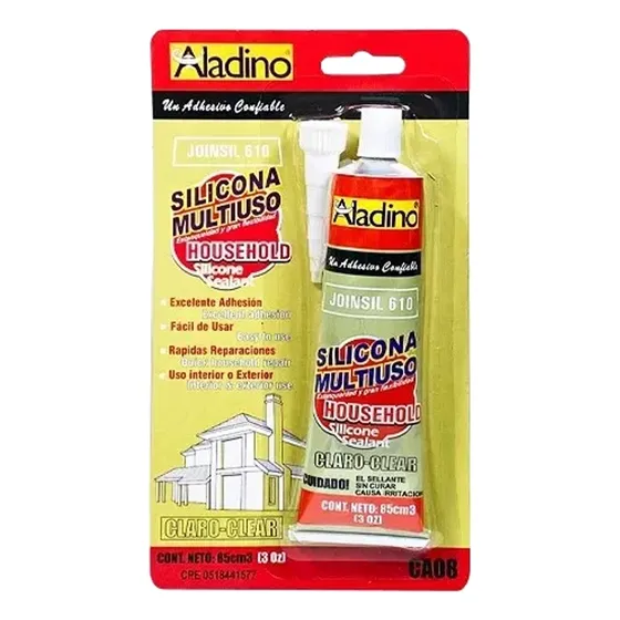 Silicona Multiusos Aladino Blister Claro 85ml