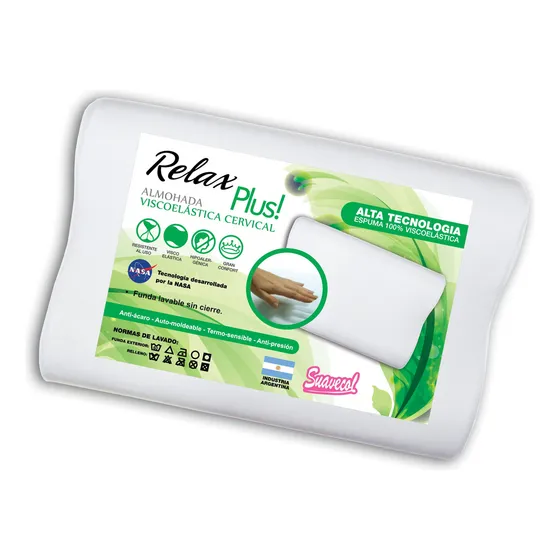 Almohada Cervical Inteligente Viscoelástica Color Blanco
