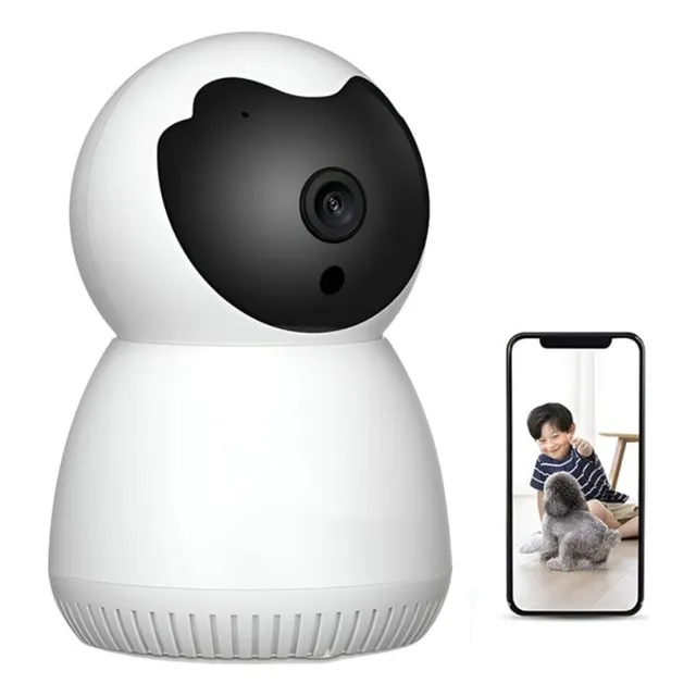 Camara De Vigilancia Fullhd - Nocturna Wifi Robotica - Seisa Blanco