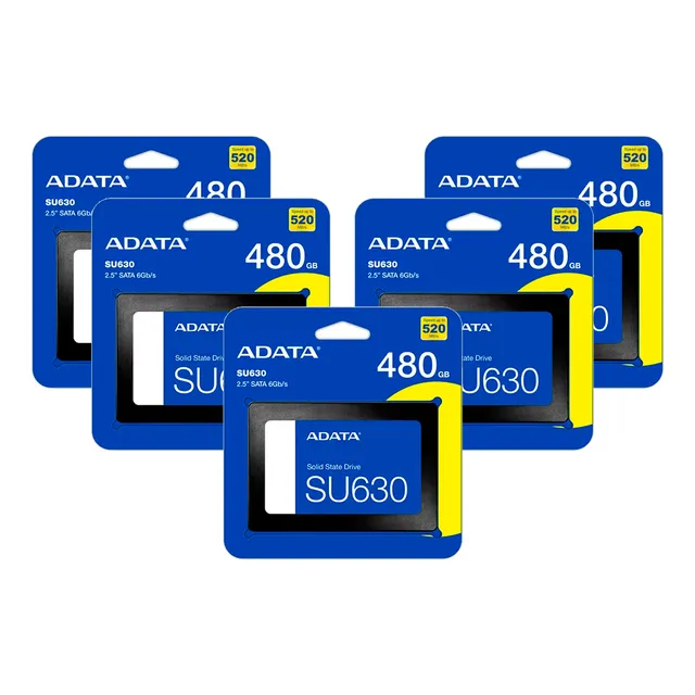 Kit 5 Disco Estado Sólido Ssd Adata Su630 480gb Sata Nand 3d