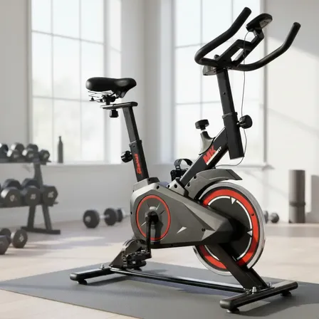 Bicicleta Ergométrica Spinning MKFIT Profissional com Monitor Cardíaco e Suporte 120kg