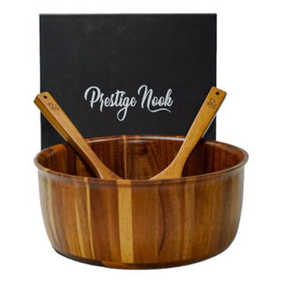 Prestige Nook Ensaladera De Madera Extra Grande - Cuenco Par Prestige Nook Ensaladera De Madera Extra Grande - Cuenco Par