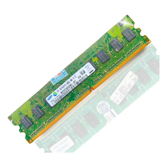 Memória Ram Samsung Ddr2 1gb 800mhz Color Verde Pc Desktop