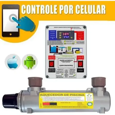Aquecedor De Piscinas Hidrohot Wifi 40m³ Até 40.000lts 220v