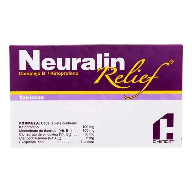 Neuralin Relief Chinoin Complejo B Ketoprofeno 20 Tabletas
