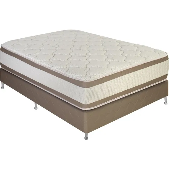 Sommier 2 Plazas Resorte Pocket Soporte 120 Kg Firme Rubi