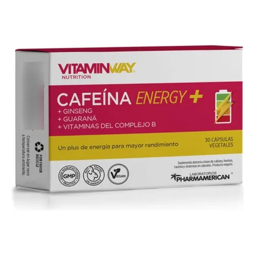 Vitamin Way Cafeína Energy Suplemento Plus De Energía X30