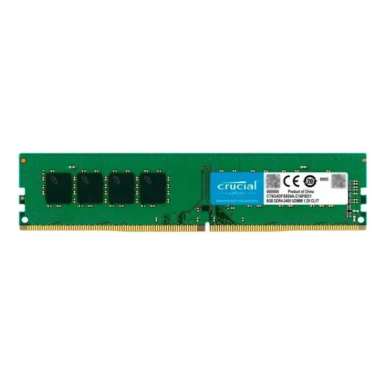 Memória Crucial Desktop 8gb Ddr4 2400mhz Cl17 Ct8g4dfs824a