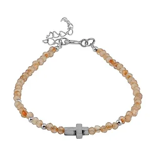 Ra Ajustable Con Citrino Amarillo Natural De 2mm - Plata 92 Ra Ajustable Con Citrino Amarillo Natural De 2mm - Plata 92