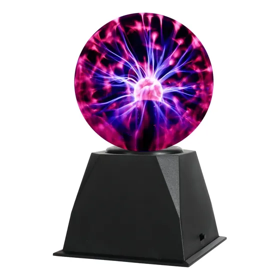Lampara Esfera Plasma Bola Neón Escritorio Mesa Decoración Color de la estructura Negro Color de la pantalla Vidrio