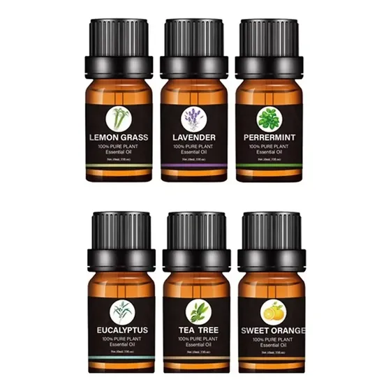 Kit De Aceites Esenciales Para Aromaterapia Natural 6 X 10ml