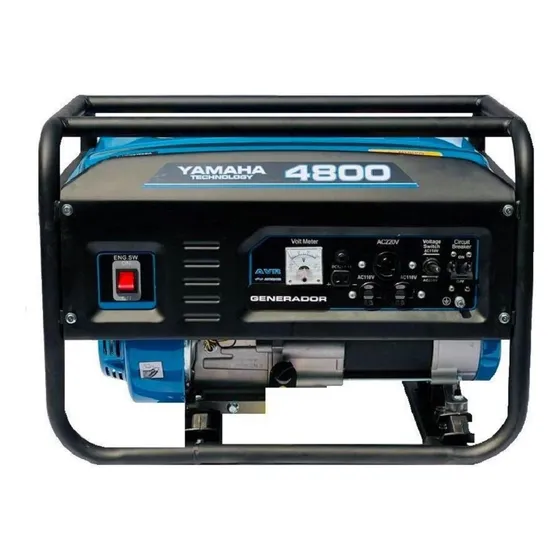 Generador Portátil Yamaha Pe4800 Cobre 4.8 Kw Bifásico Con Tecnología Avr 120/220