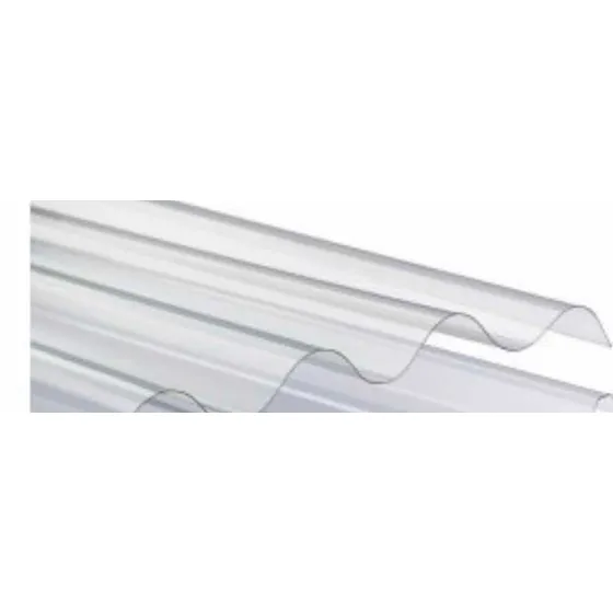 Chapa De Policarbonato Acanalada Cristal X 0,8 Mm X 3 Mt