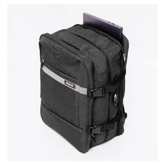 Mochila Dukap Viajera Indigo Negro, Expandible