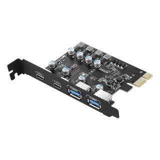 Placa Pcie De Expansão 2 Portas Usb 3.2 Gen1 + 2 Usb Tipo C Placa Pcie De Expansão 2 Portas Usb 3.2 Gen1 + 2 Usb Tipo C