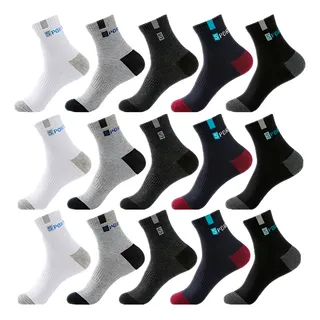 Kit 12 Pares Meias Cano Longo Alto Médio Varias Cores Kit 12 Pares Meias Cano Longo Alto Médio Varias Cores