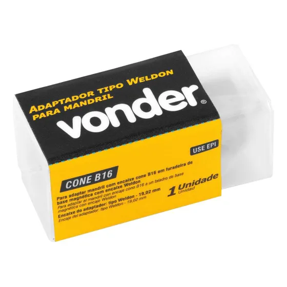 Adaptador Tipo Weldon Para Mandril Cone B16 Vonder