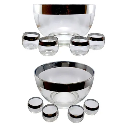 Tizanera De Vidrio Con 4 Vasos - Coctelera - Ponchera