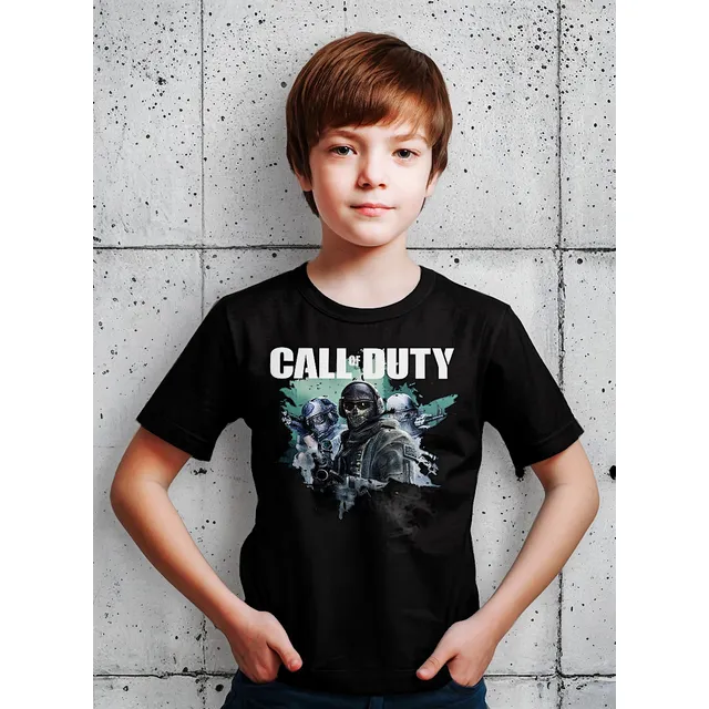 Remera Kids Call Of Duty Algodón Jersey Peinado Premium