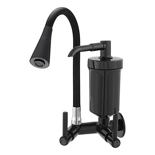 Torneira Com Filtro Cozinha Gourmet Preto 2 Jatos Flexível Torneira Com Filtro Cozinha Gourmet Preto 2 Jatos Flexível