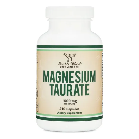 Double Wood Taurato De Magnesio 210 Caps 500 Mg Sabor Sin Sabor