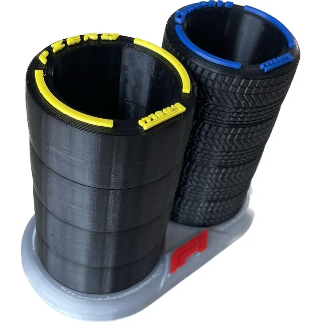Porta Canetas Pneu F1 Macio E Chuva - Fórmula 1