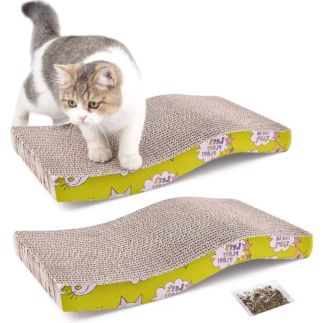 Rascador Para Gatos En Forma De S, Con Hierba Gatera 