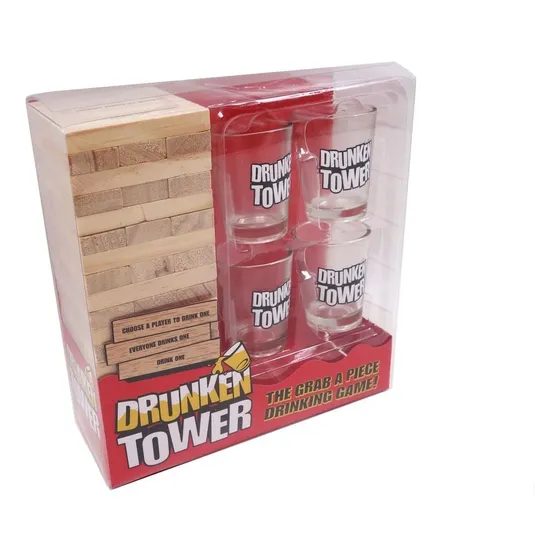 Kit Jogo Shot Torre De Equilibrio + Copos Drunk Dose Drink