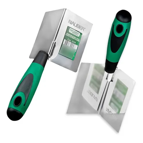 Kit Desempenadeira De Canto Interno E Externo De Aço Inox