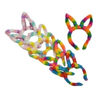 12 Diademas Orejas De Conejito Afelpada Disfraz Pascua 12 Diademas Orejas De Conejito Afelpada Disfraz Pascua
