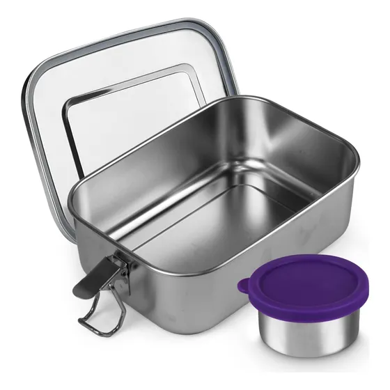 Caja De Acero Inoxidable Con Tapa De Cierre Seguro 53d1b