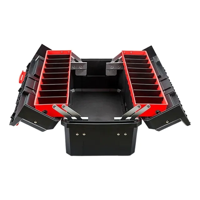 Cat In Black Tool Boxe Large Three-layer Folding Home