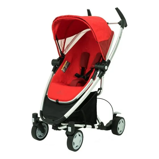 Cochecito Bebe Quinny Zapp Xtra2 Plegado Compacto / 4 Ruedas Color Rojo Color del chasis Plata