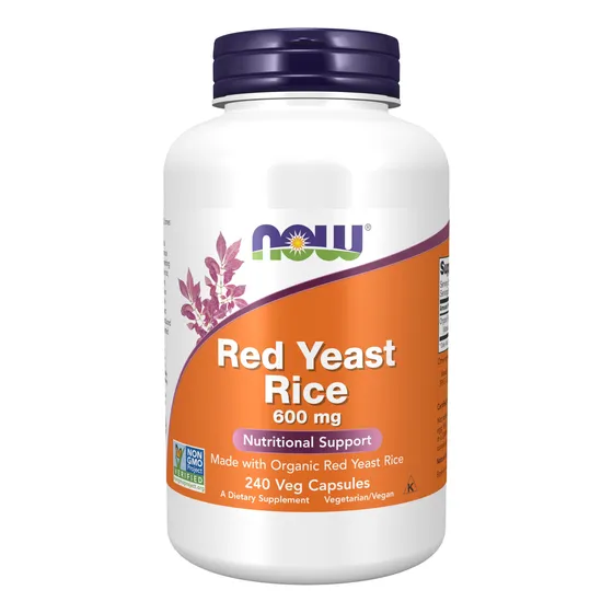 Suplements Now, Arroz De Levadura Roja, 600 Mg, 240 Cápsulas