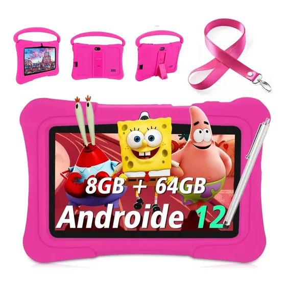 Tablet Niños Smart 7kids 64gb+8gb Android 12 Con Fund