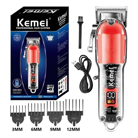 Maquina De Afeitar Cabello Profesional Original Kemei Km-246