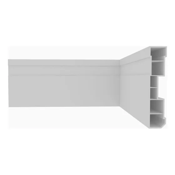 Zocalos De Pvc 240 Cm X 10 Cm Recto Moldurado